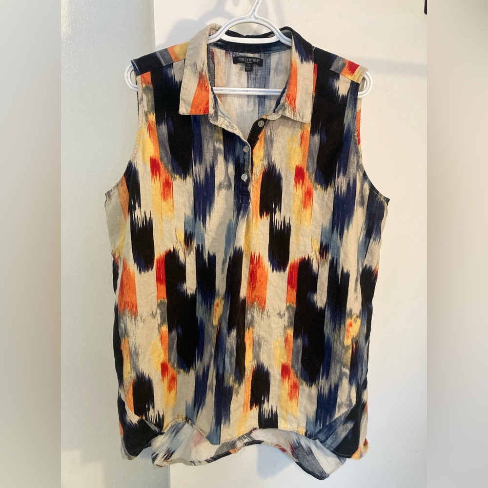 Multicolor Sleeveless Blouse